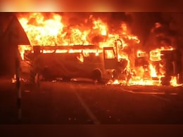 12 Dead After Bus Collided With Lorry And Caught Fire In Andhra Pradesh