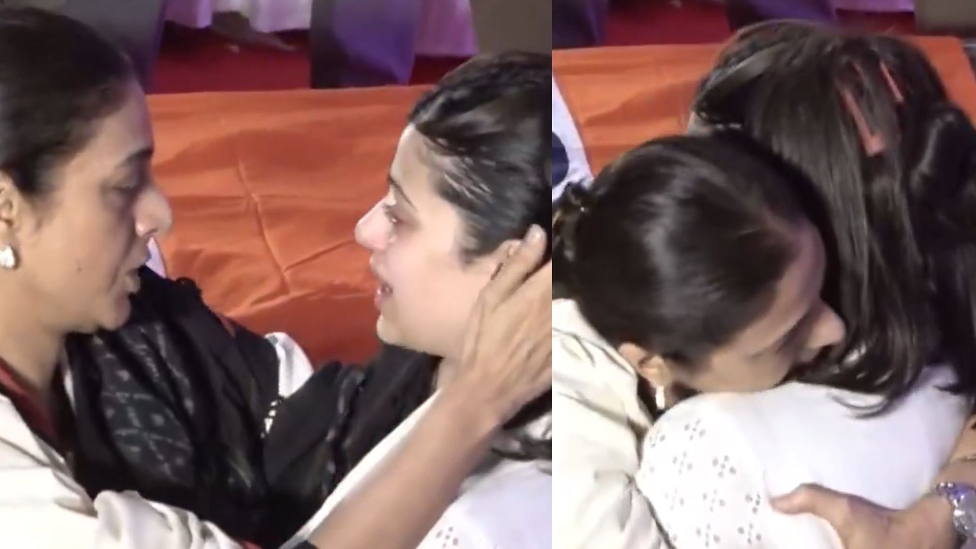 Video: Tabu Hugs Grieving Zanai Bhosle At Asha Bhosle's Funeral In Mumbai