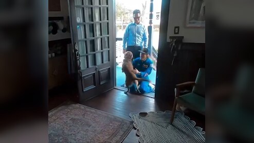 मून मिशन से लौटी मालकिन तो 'बावरा' हो गया डॉगी, क्रिस्टीना कोच का घर वापसी वाला वीडियो देख रो पड़ेंगे आप!