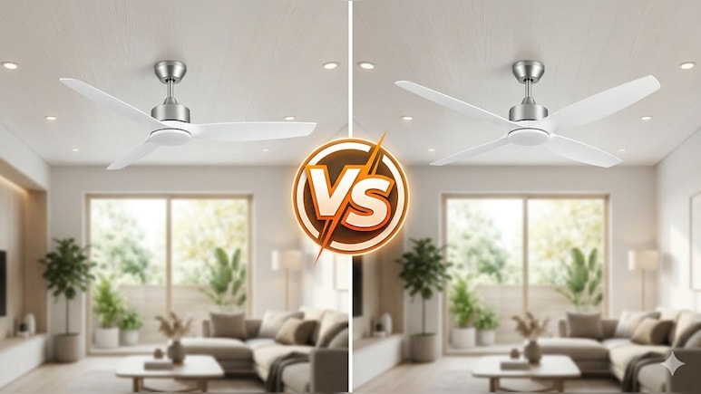 Ceiling Fan Tips: 3 या 4 ब्लेड आपके कमरे के लिए कौन सा सीलिंग फैन है सबसे बेस्ट? जान लें दोनों के फायदे