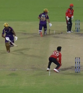 Rinku Singh Fumes As Angkrish Raghuvanshi Loses His Wicket To Run-Out Against SRH