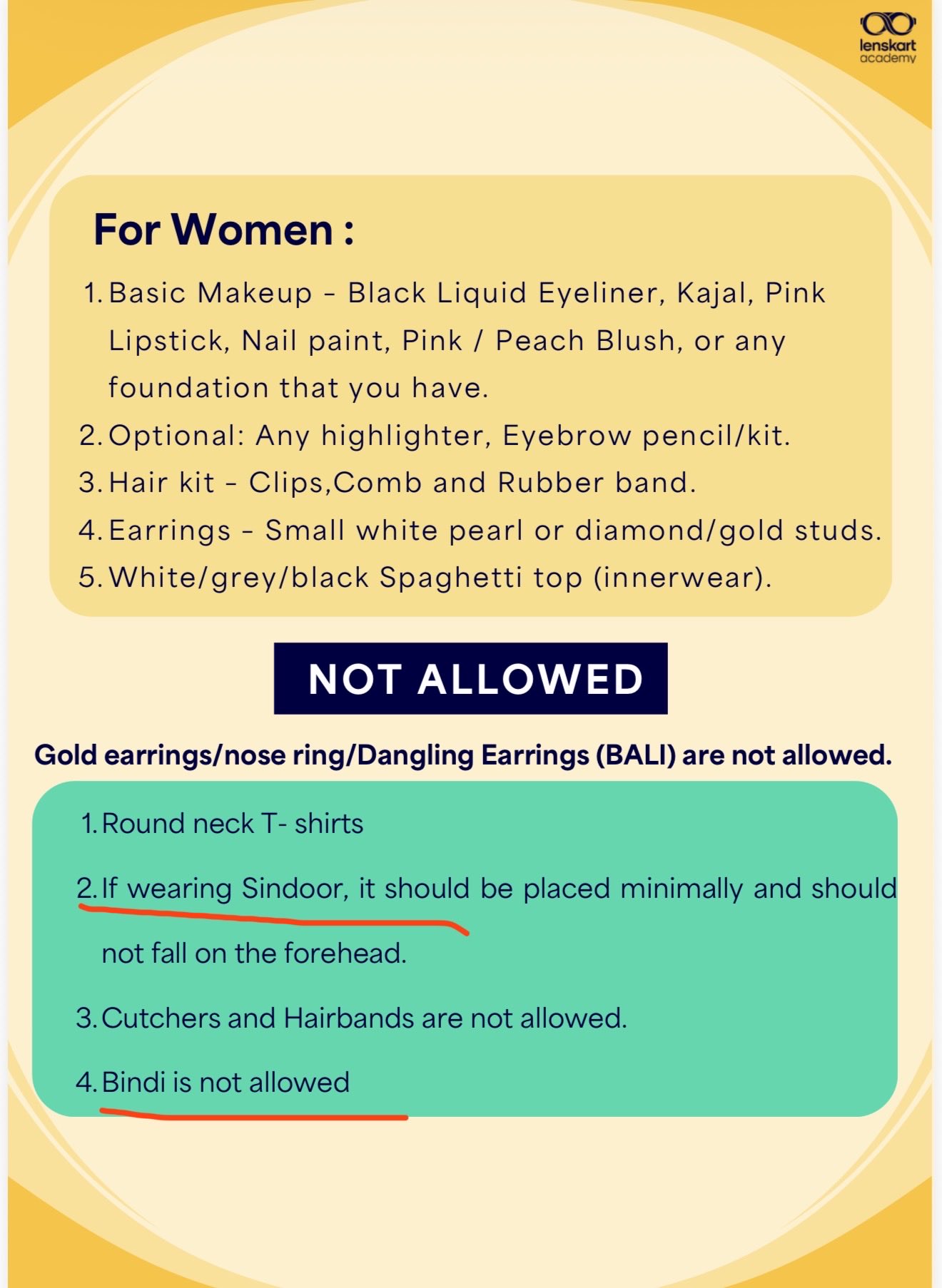 ड्रेस कोड में सिंदूर को लेकर गाइडलाइन.