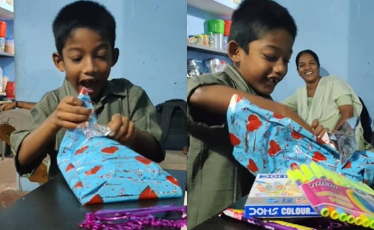 गिफ्ट खोलते ही खुशी से नाचने लगा बच्चा, 5 साल के मासूम की खुशी ने जीता दिल,  Video देख याद आ जाएगा बचपन