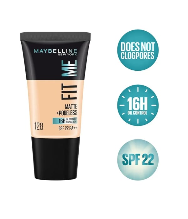 Click here to buy: MAYBELLINE NEW YORK Fit Me Matte + Poreless Foundation