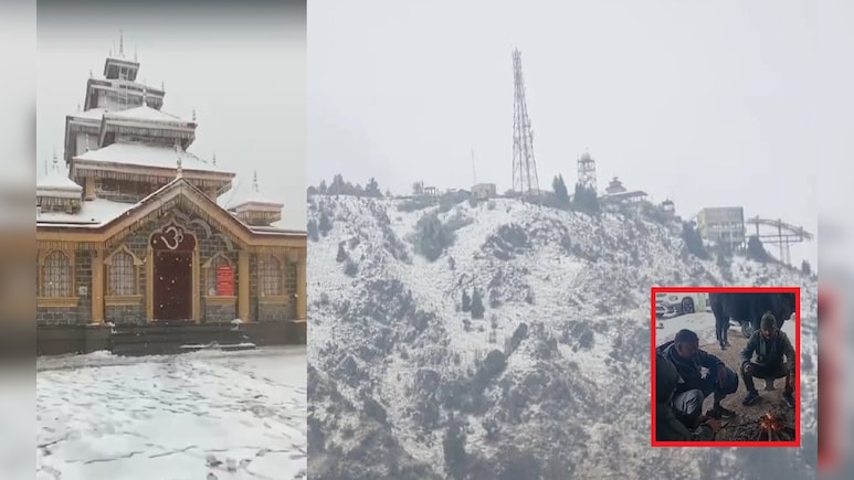 उत्तराखंड में मौसम ने चौंकाया, अप्रैल में बर्फबारी; धनोल्टी‑सुरकुंडा देवी में जमी बर्फ, केदारनाथ यात्रा पर असर