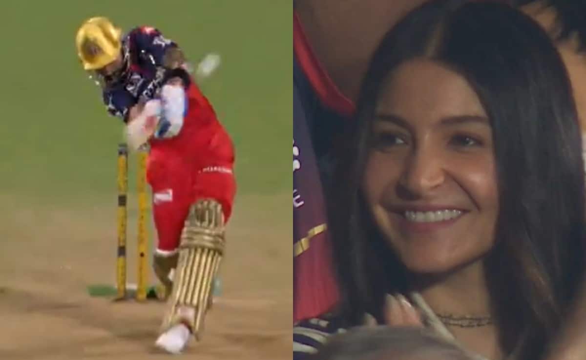 Watch: Virat Kohlis No-Look Six Against CSK, Wife Anushka Sharmas Reaction Says It All