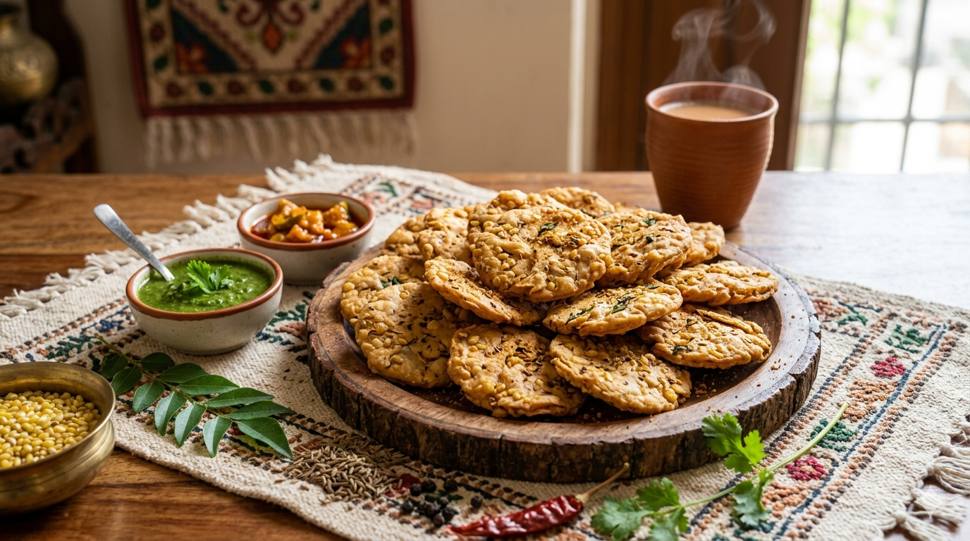 Crispy Rajasthani Moong Dal Mathri Recipe For Evening Tea