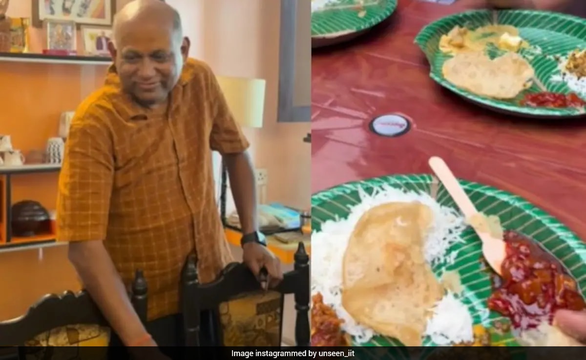 Video Shows IIT Kharagpur Professor Hosting Students, Serving Them Lunch On His Birthday