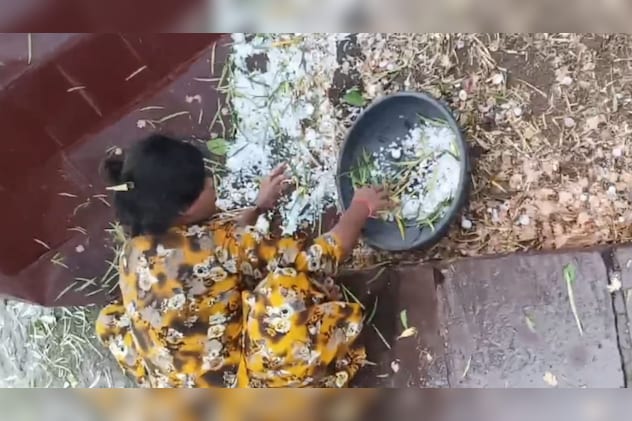 शनिवार शाम को भीषण ओलावृष्टि 