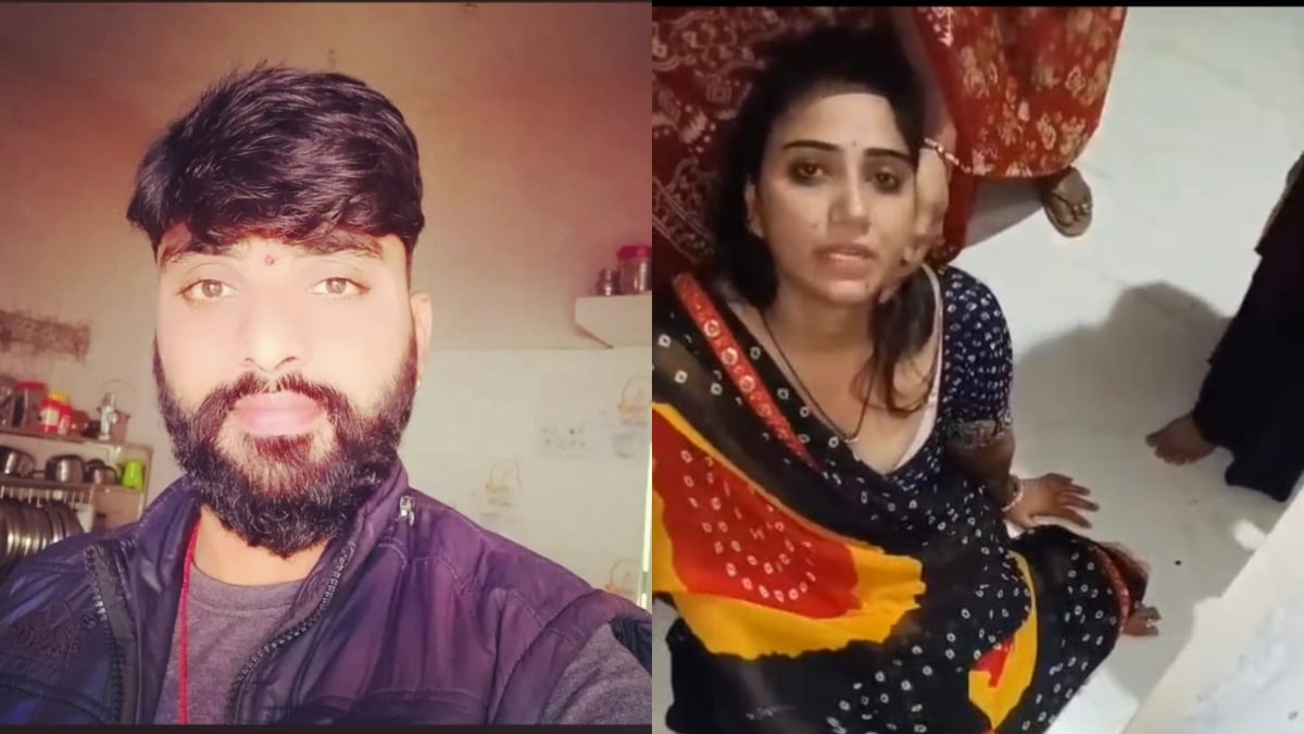 पति की मौत पर झूठा दुख जताती आरोपी पत्नी. 