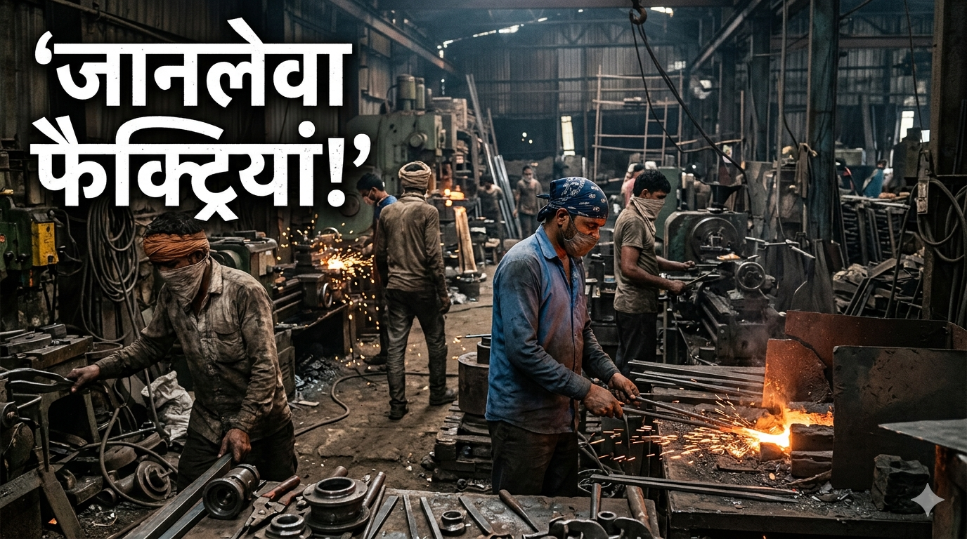 देश में हादसों की बलि चढ़ते हैं रोज तीन मजदूर, 10% फैक्ट्रियों में ही सेफ्टी पॉलिसी, 2% में ही सेफ्टी अफसर
