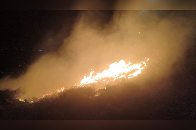 हर्ष भैरव मंदिर और शिव मंदिर के ठीक पीछे के क्षेत्र में भड़की आग