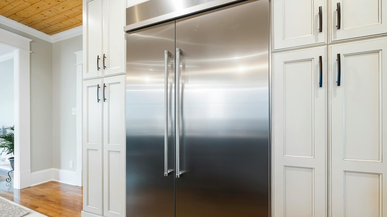 Spacious high-capacity refrigerator enhancing kitchen storage and modern aesthetics