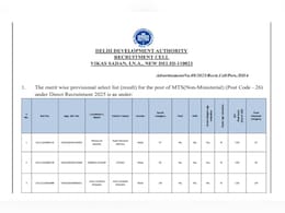 DDA MTS Result 2026 Out: डीडीए एमटीएस रिजल्ट हुआ जारी, इस लिंक पर जाकर करें डाउनलोड
