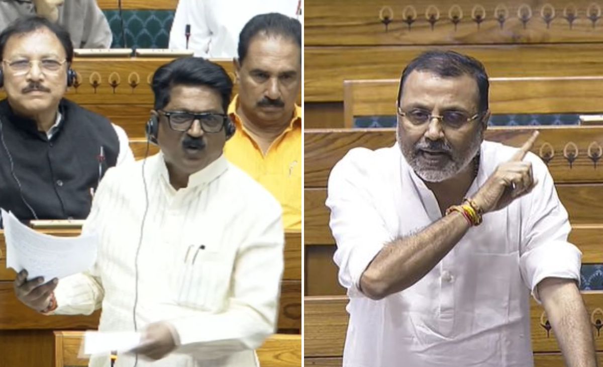 संसद में अरविंद सावंत ने लिया सेंगर और बृजभूषण का नाम, तो निशिकांत बोले- फिर तो आदित्य ठाकरे की भी बात होगी