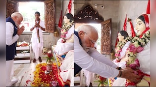 बंगाल में चुनाव प्रचार के बीच मतुआ ठाकुर मंदिर पहुंचे PM मोदी, तस्वीरें शेयर कर दिया ये संदेश