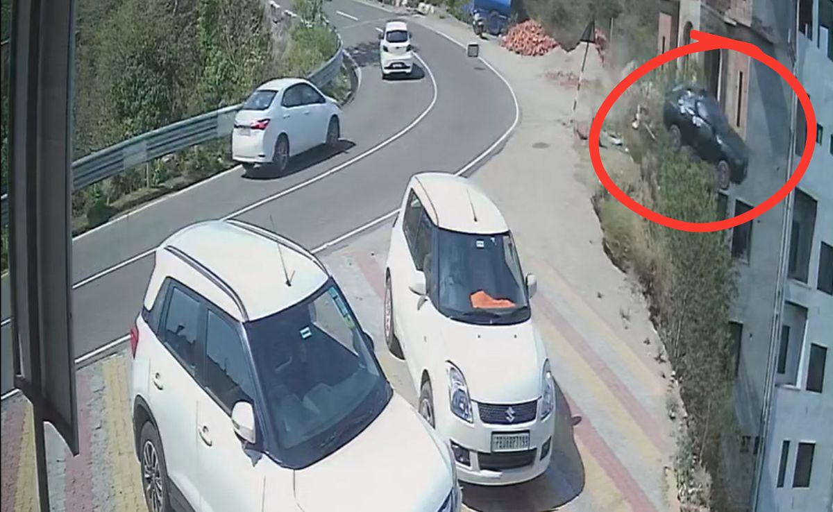 On Camera, Car Flies Off Himachal Road Into Deep Gorge, 2 Burnt To Death