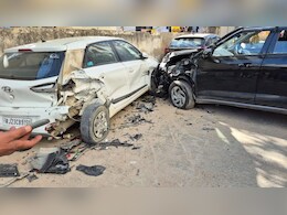 सीकर में बेकाबू क्रेटा का कहर, तेज रफ्तार में खड़ी कार से टकराई; बाल-बाल बचे लोग