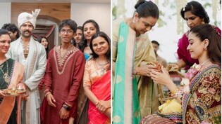 रश्मिका मंदाना की शादी की अनदेखी तस्वीरें वायरल, विजय देवरकोंडा की मां ने दिए थे सोने के कंगन, खूब लुटाया बहू पर प्यार