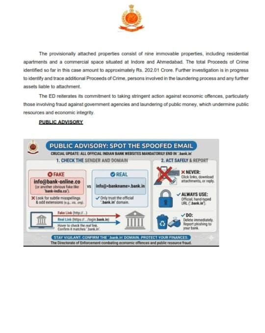 ED Action: ईडी ने शेयर की जानकारी