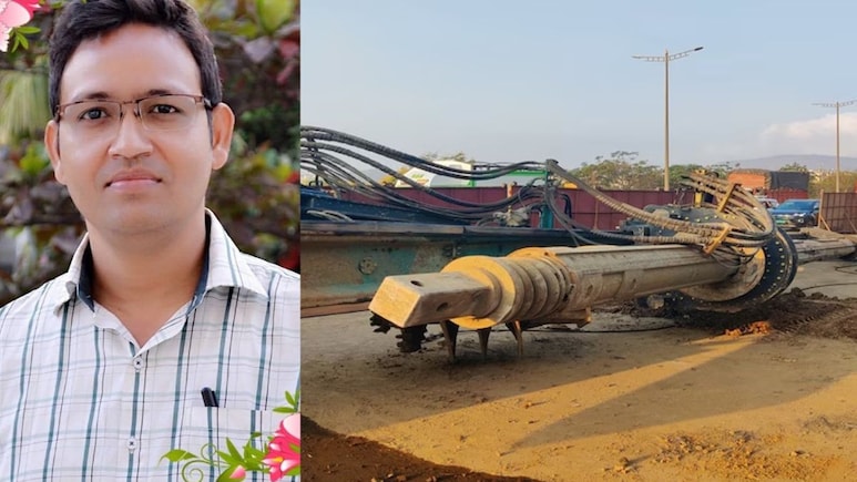 सैकड़ों टन वजनी क्रेन सीधे बाइक पर गिरी, कांस्टेबल की कुचलकर मौत, सायन-पनवेल हाईवे पर हादसा&nbsp;