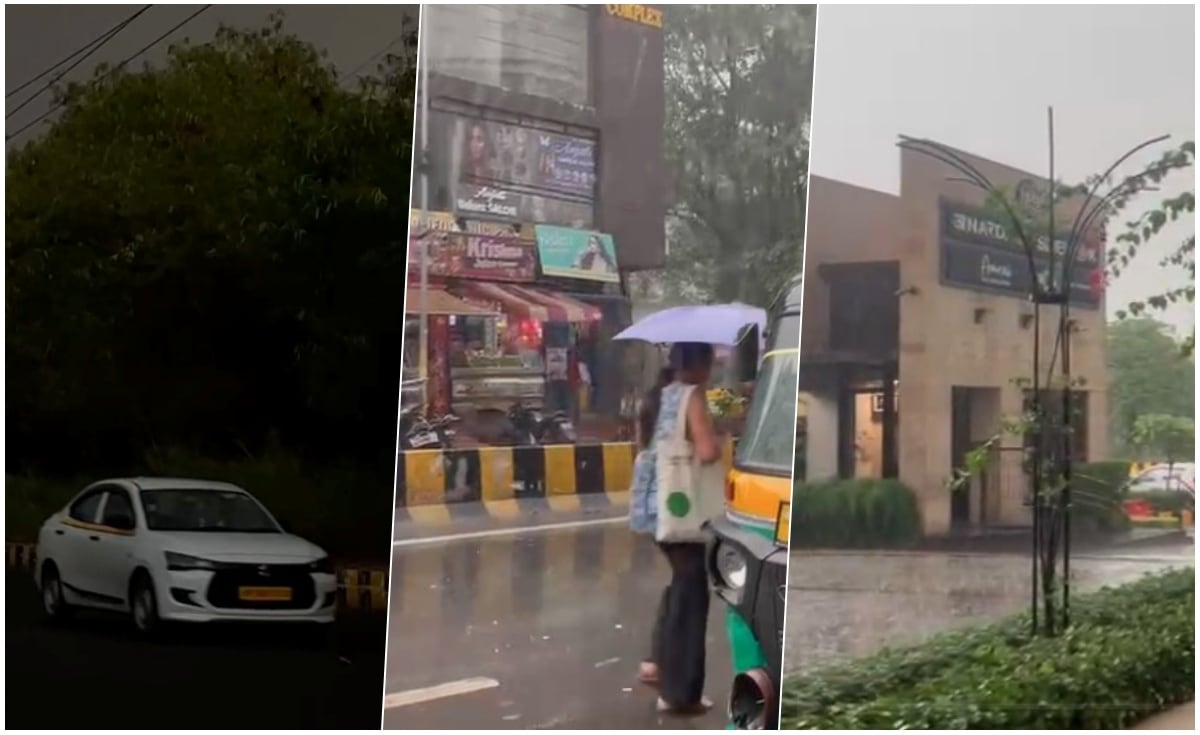 दिल्ली‑एनसीआर में मौसम का यू‑टर्न,  तेज हवा, बारिश और दिन में छाया अंधेरा