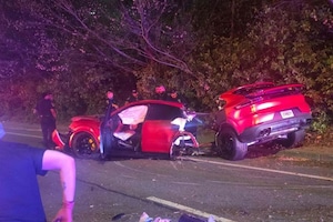 Porsche Cayenne Splits In Two In Horrific Accident But Keeps Driver Safe