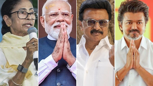 BJP Surges In Bengal, TVK Takes Big Lead In Tamil Nadu, NDA Ahead In Assam, Show Latest Trends