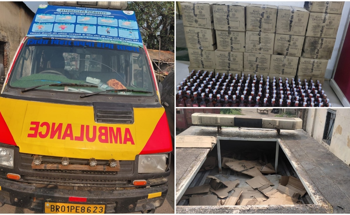 एंबुलेंस की छत से निकलीं 1500 शराब की बोतलें, बिहार पुलिस ने ऐसे पकड़ा 'चलता-फिरता बार'