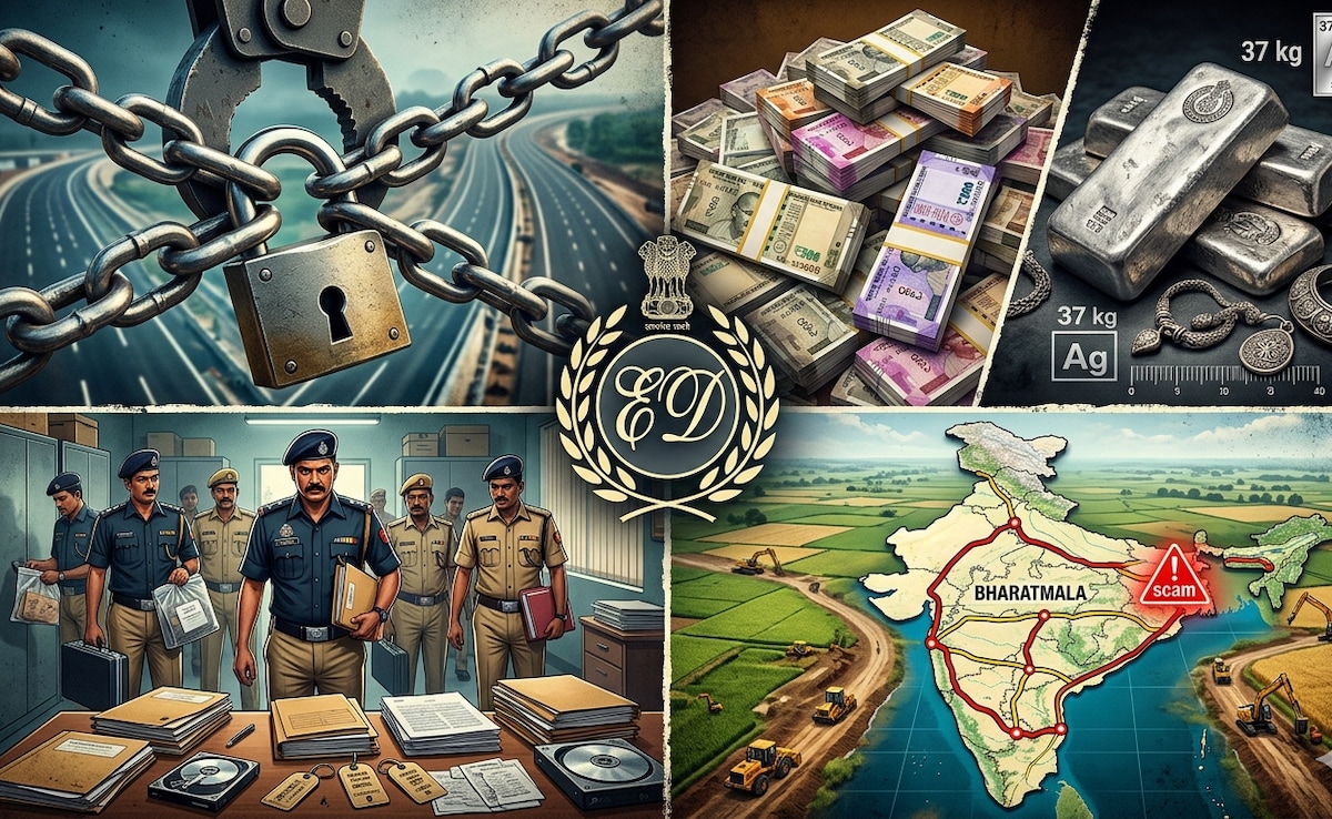 भारत माला हाईवे प्रोजेक्ट में मुआवजा घोटाले पर ED का शिकंजा, छापों में कैश, 37 किलो चांदी और अहम सबूत बरामद