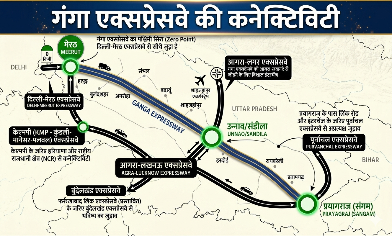 गंगा एक्सप्रेसवे से 12 जिले नहीं, यूपी का कोना-कोना होगा कनेक्ट, पूर्वांचल-बुंदेलखंड से हरिद्वार तक तेज रफ्तार