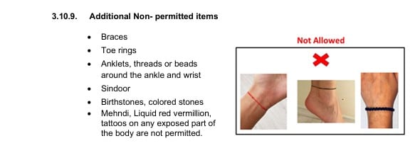 Air India dress code manual. Photo: X