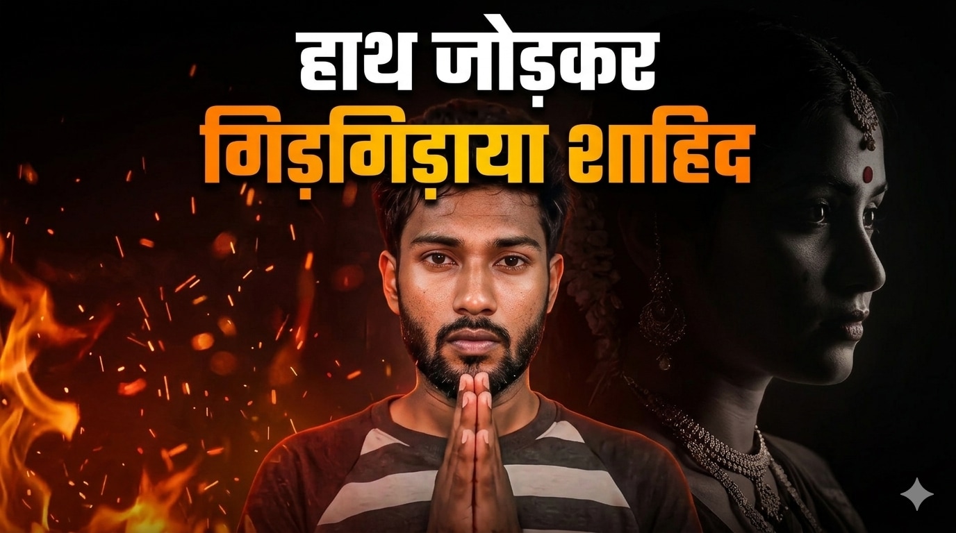 अब किसी हिंदू लड़की को हाथ नहीं लगाऊंगा... कोल्हापुर में हाथ जोड़कर गिड़गिड़ाया शाहिद