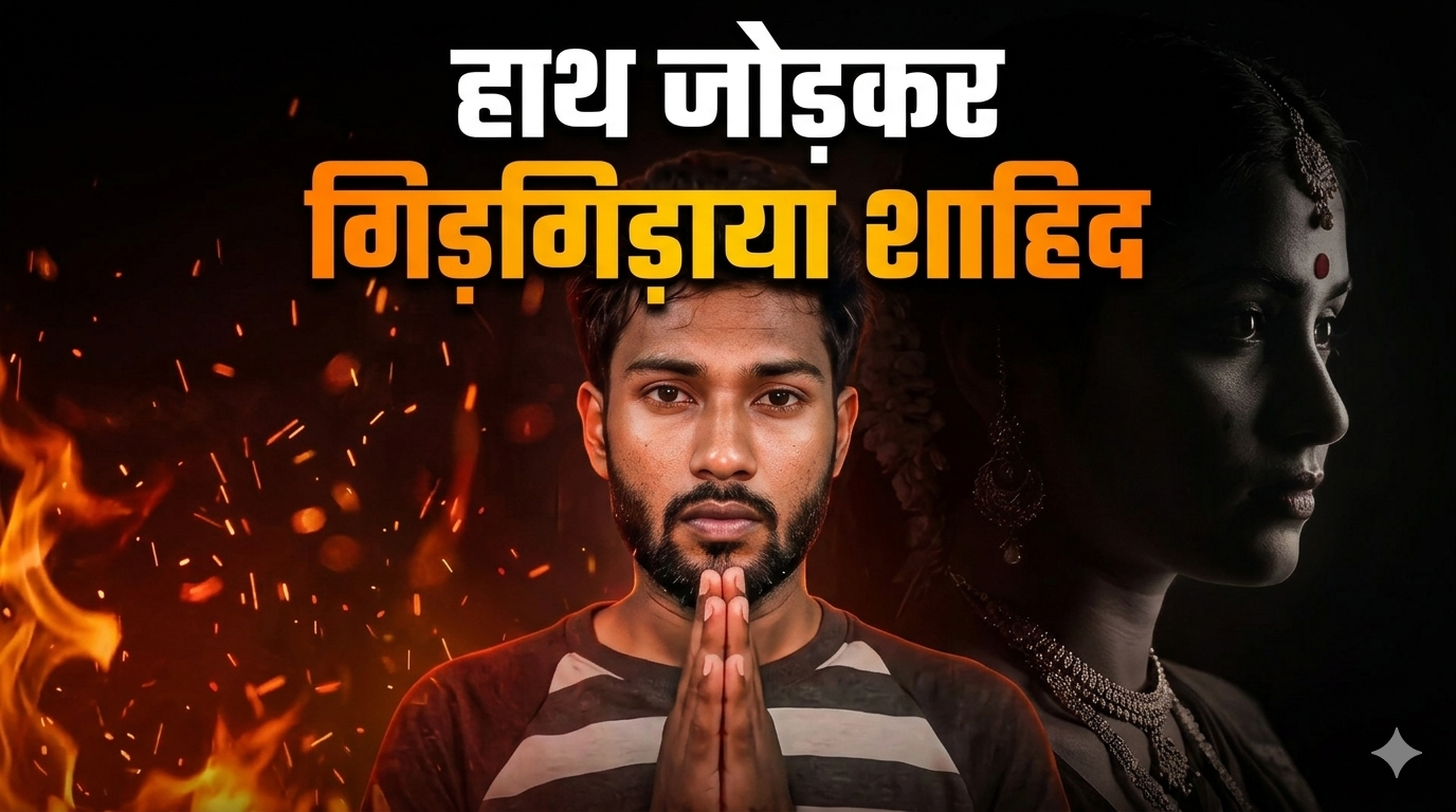 अब किसी हिंदू लड़की को हाथ नहीं लगाऊंगा... कोल्हापुर में हाथ जोड़कर गिड़गिड़ाया शाहिद