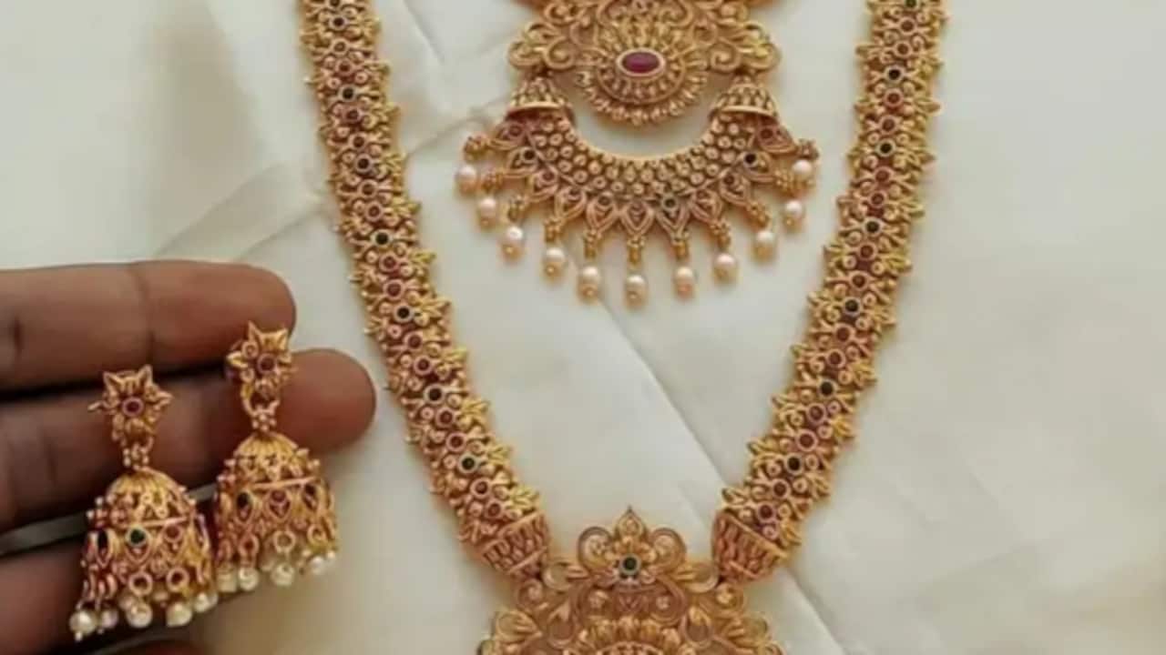 Click to buy KEYMAX Alloy Gold-plated Gold Jewellery Set 