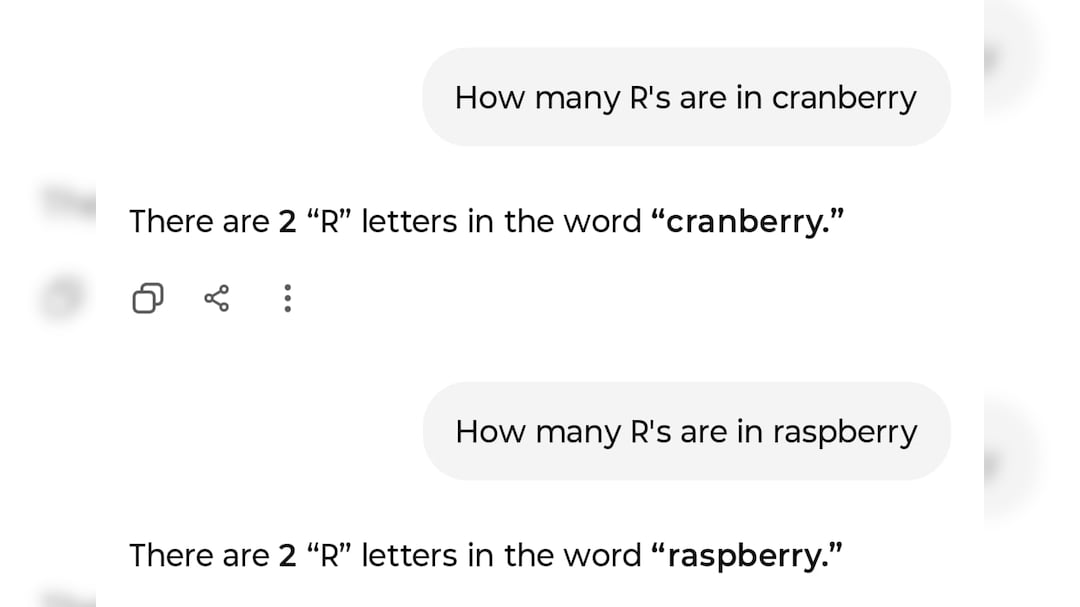 ChatGPTs answer to cranberry and raspberry test.