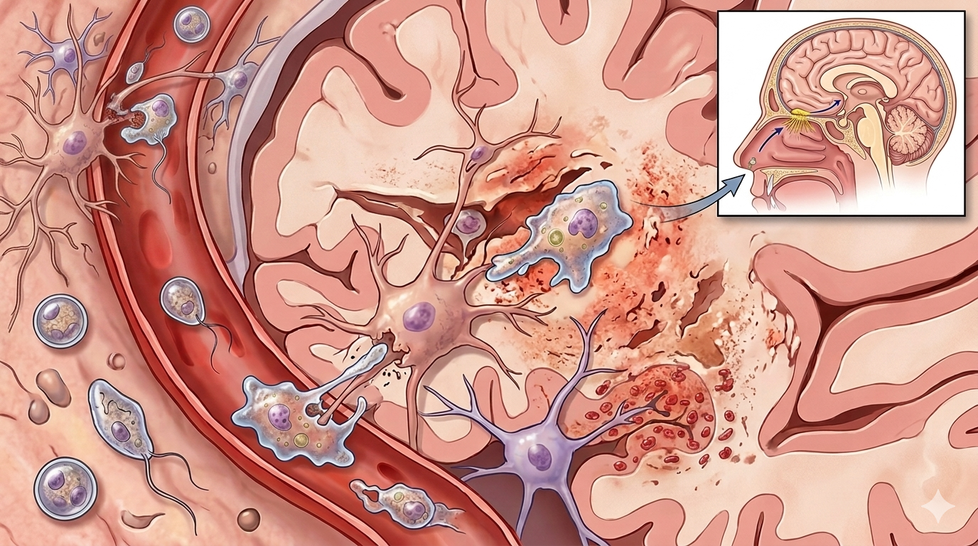 Brain-eating amoeba in most cases are fatal