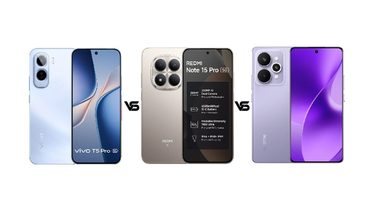 Vivo T5 Pro 5G vs Redmi Note 15 Pro 5G vs Realme 15 Pro 5G: खरीदने से पहले देखें कौन सा है बेस्ट फोन