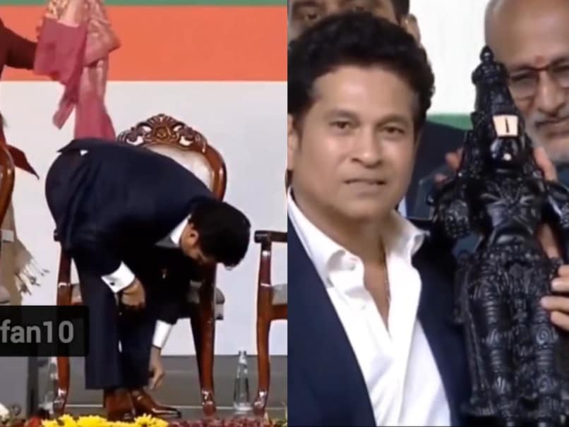 Sachin Tendulkar Receives Lord Venkateswara Idol From Andhra Pradesh CM, His Gesture Goes Viral