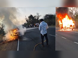 झालावाड़ में चलती गाड़ी बनी आग का गोला, झिरनिया घाटी में धू-धू कर जली बोलेरो, ड्राइवर ने कूदकर बचाई जान