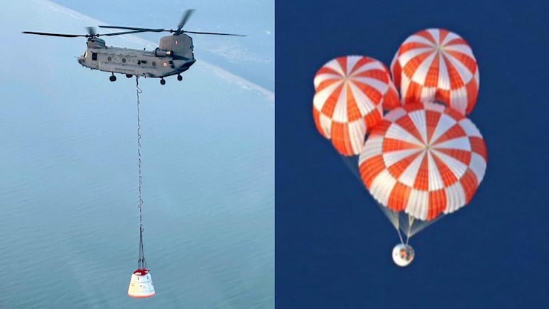 Big Milestone! ISRO Successfully Conducts Second Integrated Air Drop Test Of Gaganyaan Crew Module