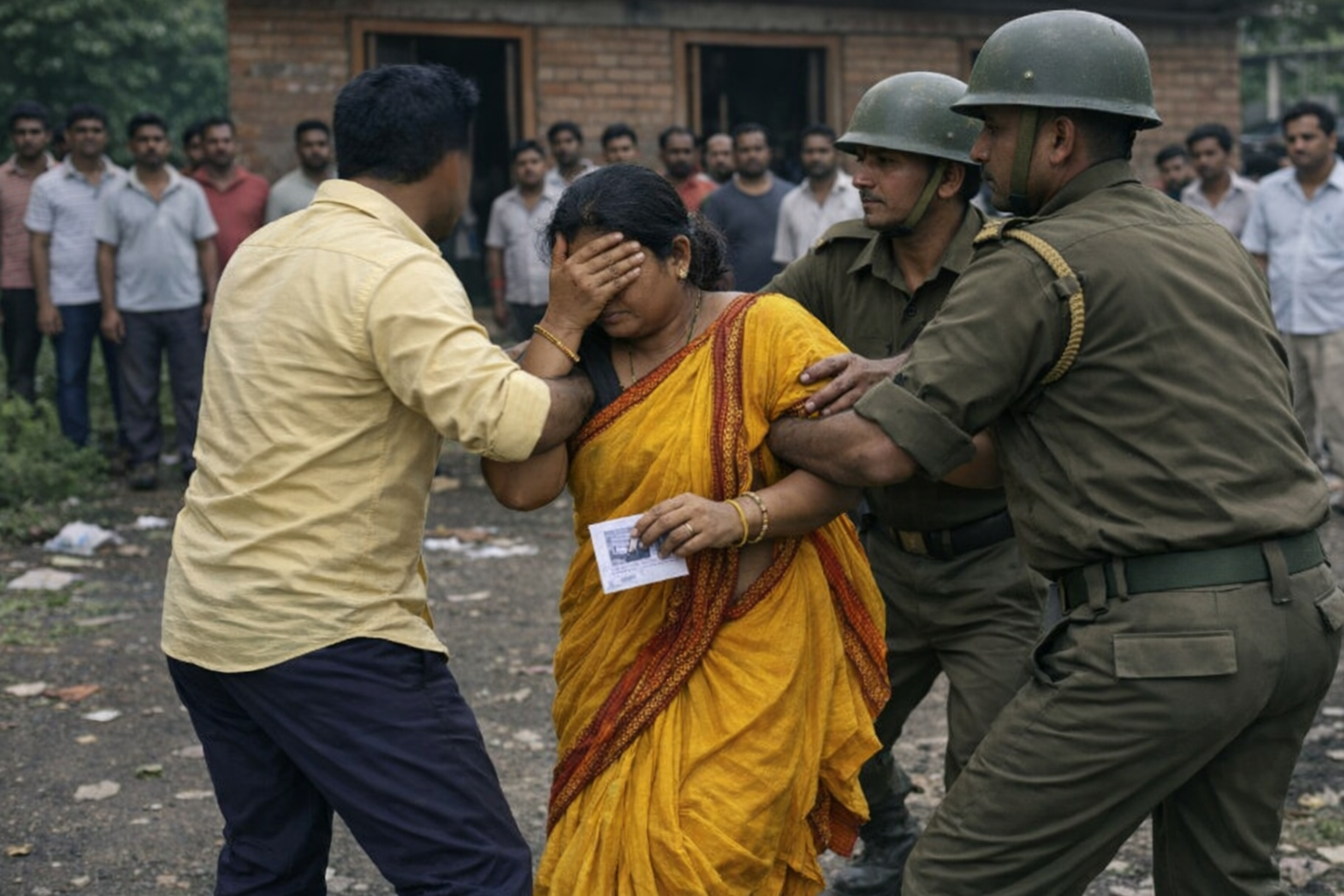 2 साल पहले भागी थी पत्नी, अब वोट डालने पहुंची, 5 घंटे से घात लगाए पति ने बाल खींच दबोचा