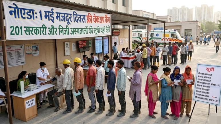 नोएडा में 1 मई को मजदूरों का फ्री चेकअप, 201 निजी-सरकारी अस्पतालों में लगेंगे कैंप, देखें पूरी लिस्ट