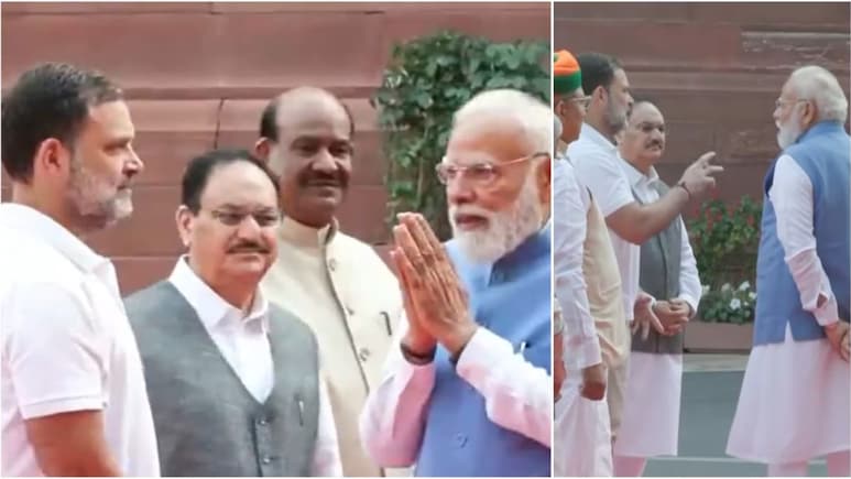 मुलाकात हुई, क्या बात हुई? आज संसद भवन में पीएम मोदी और राहुल गांधी की लंबी बातचीत की इनसाइड स्टोरी