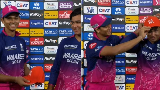 यशस्वी जयसवाल ने वैभव सूर्यवंशी को पहनाई ऑरेंज कैप, 'बिहारी बाबू' हुए गदगद, ऐसे किया रिएक्ट