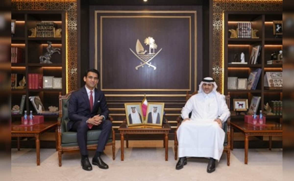 Adani Green's Sagar Adani Meets Qatar Central Bank Governor In Doha