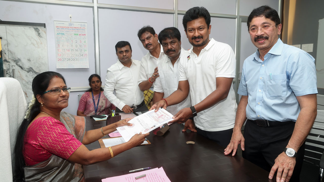 Udhayanidhi Stalin Files Nomination From Chepauk-Thiruvallikeni Constituency Ahead Of Polls