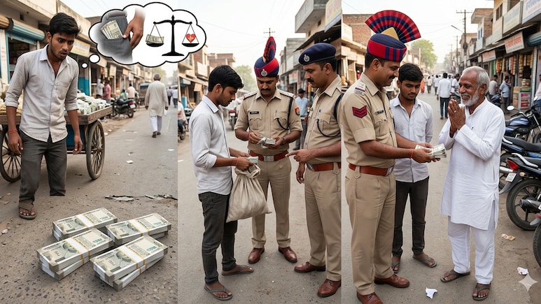 सड़क पर बिखरे मिले चार लाख रुपये, फिर भी नहीं डिगा ईमान, पुलिस की मदद से ऐसे मालिक को लौटाए पैसे