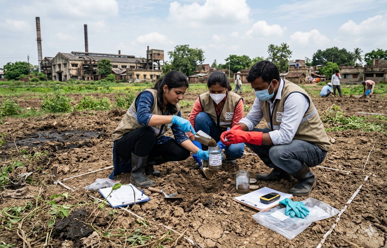 Lead levels have become dangerously high in the soil samples in 4 Indian states