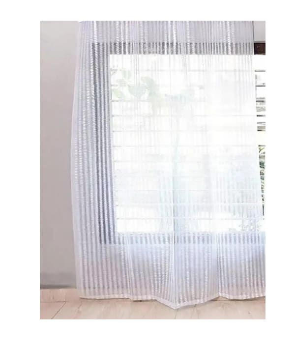 Click here to buy: STAMEN 153 cm (5ft) Window Curtain (White)